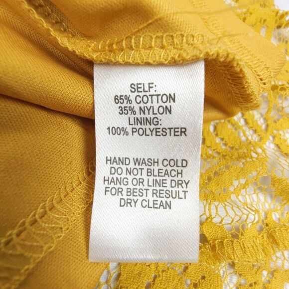 NEW Lulus Jaclyn Golden Yellow Lace Off the Shoulder Midi Dress Ruffled Small - Picture 9 of 10